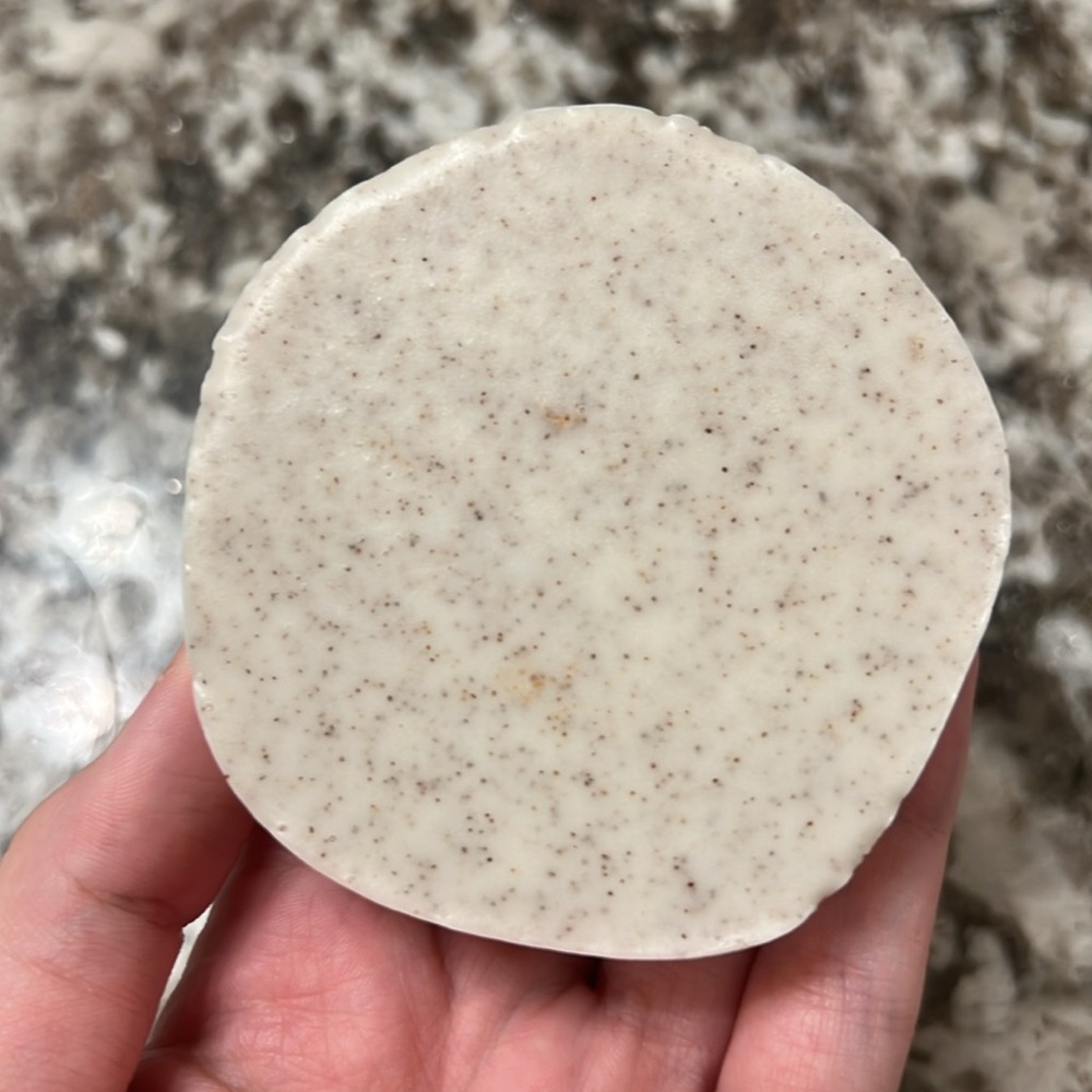 Hand Crafted “Coconut Paradise” Scented Sand Dollar Oatmeal Bar Soap - Picture 3 of 4